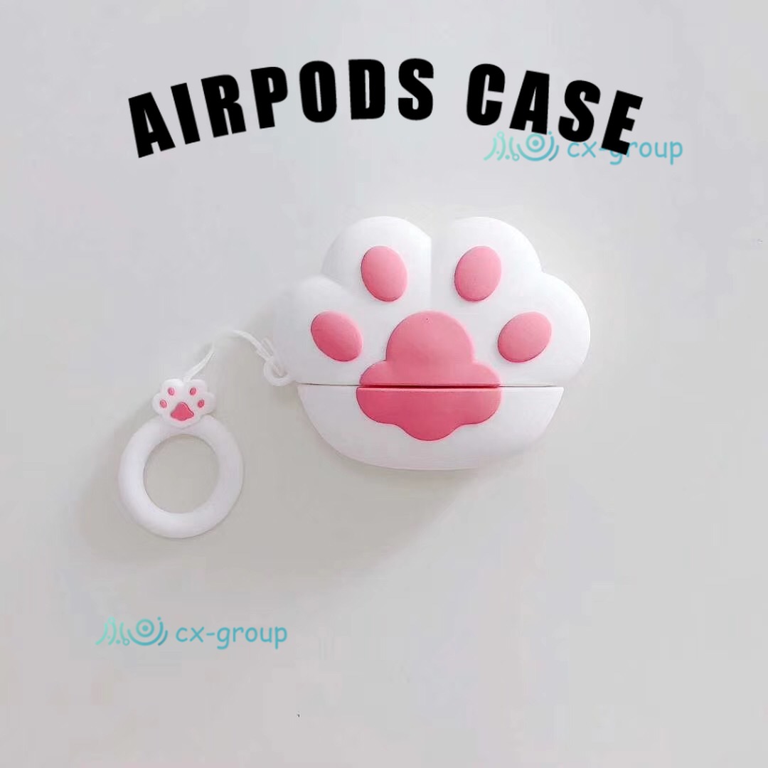 Ốp lưng Cute Cat paw bluetooth headset protective case for airpods 1/2 pro colorful Wireless Headphones  silicone airpods  casing cover