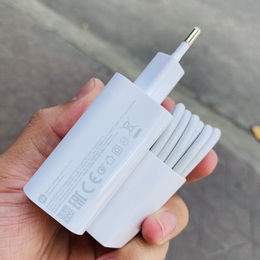 Bộ sạc Xiaomi 33W chuẩn zin Qstore Củ sạc nhanh xiaomi 33W cáp 3A USB to C