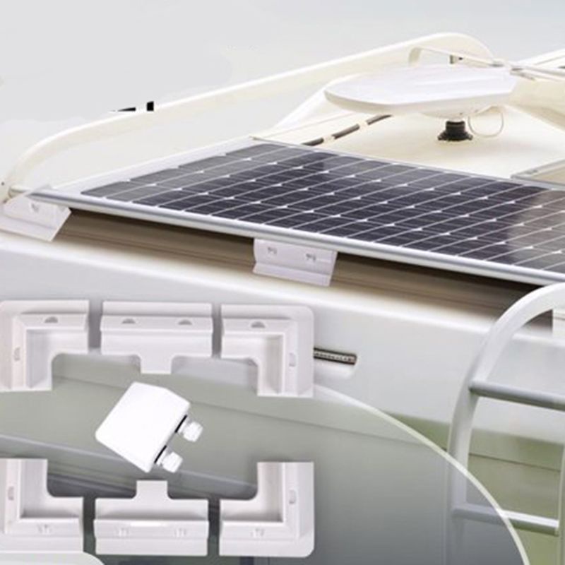 Bộ 4 Giá Đỡ Tấm Pin Năng Lượng Mặt Trời Bằng ABS Siêu Bền Tiện Dụng Cho Xe Caravans RV