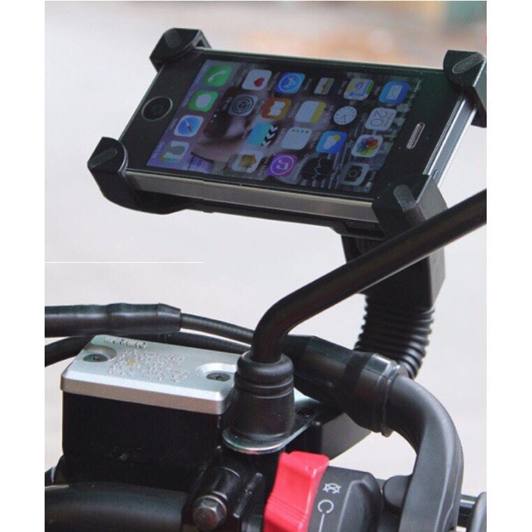 Kẹp điện thoại trên xe máy Size 60-95mm JS-030 GPS/Mobile [Phụ kiện AB]
