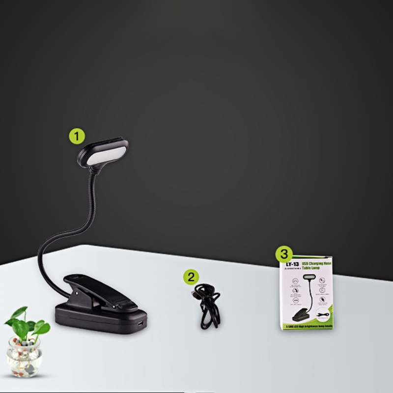 Đèn LED Đọc Sách Linh Hoạt Kèm Kẹp Tiện Dụng Cho Học Sinh