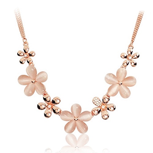 Vòng cổ nữ mặt hình hoa đính đá siêu xinh