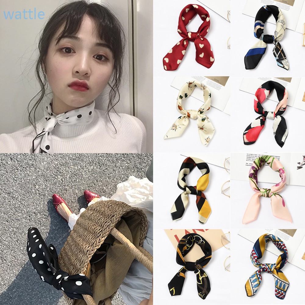 Khăn vuông choàng cổ in họa tiết vintage thời trang