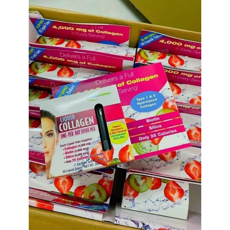 COLLAGEN LIQUID dạng nước hộp 30 ống