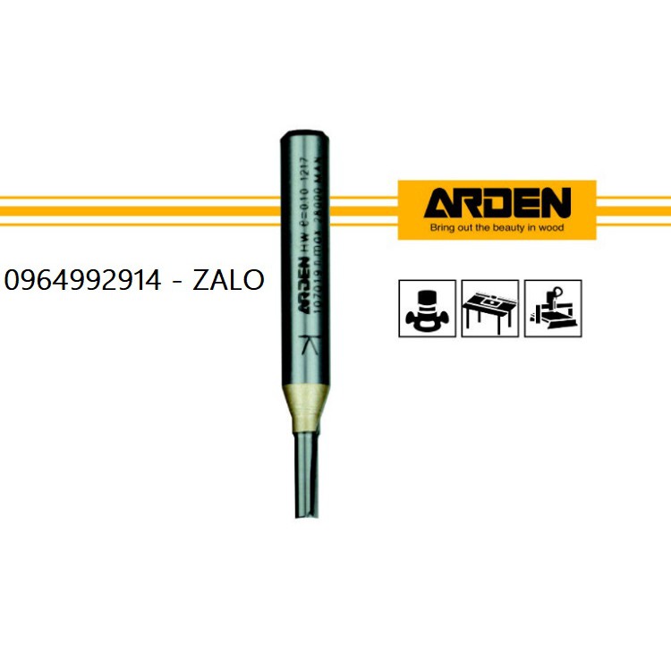 Dao CNC cắt alu gương thẳng 2 me ARDEN