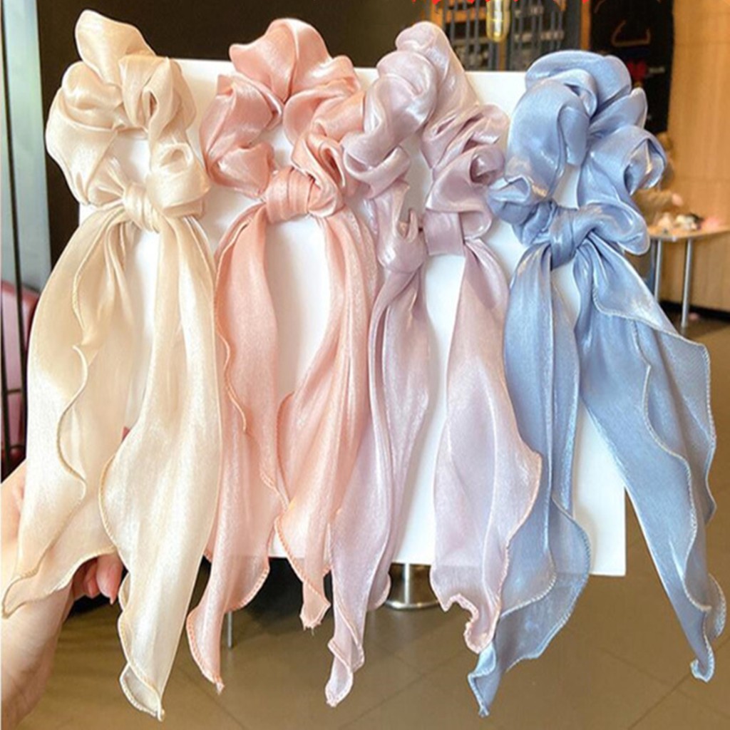 ✨Dây Buộc Tóc Đuôi Ngựa Bằng Lụa Chiffon Cỡ Lớn