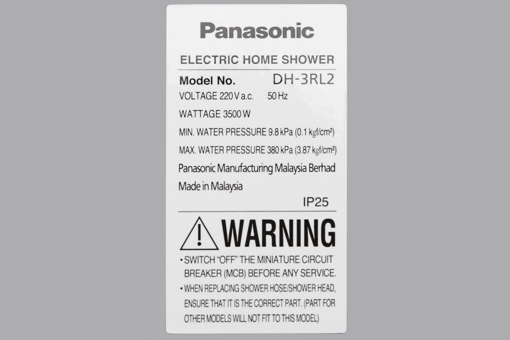 Máy Nước Nóng Panasonic DH-3RL2VH (3500W)-HÀNG CHÍNH HÃNG