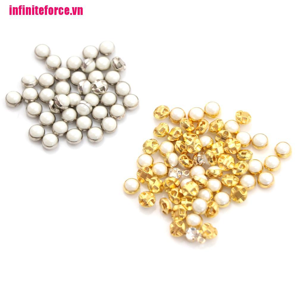 Bộ 20 Nút Ngọc Trai Mini Làm Đồ Thủ Công