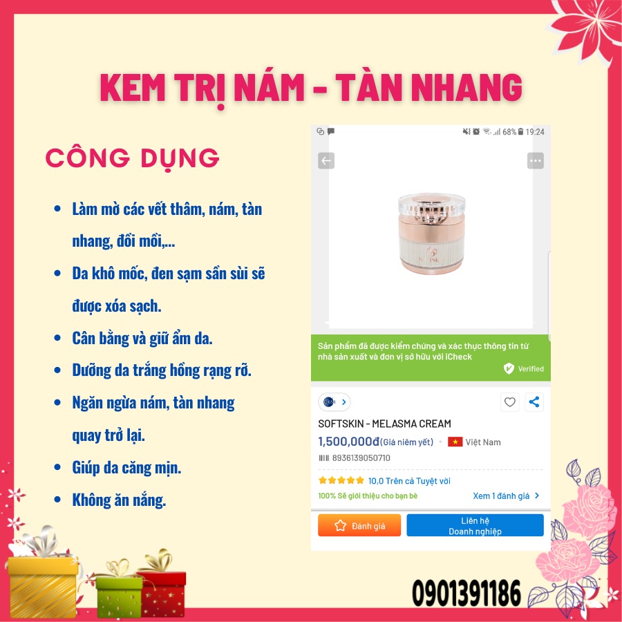 Kem Dưỡng Da Nám Softskin