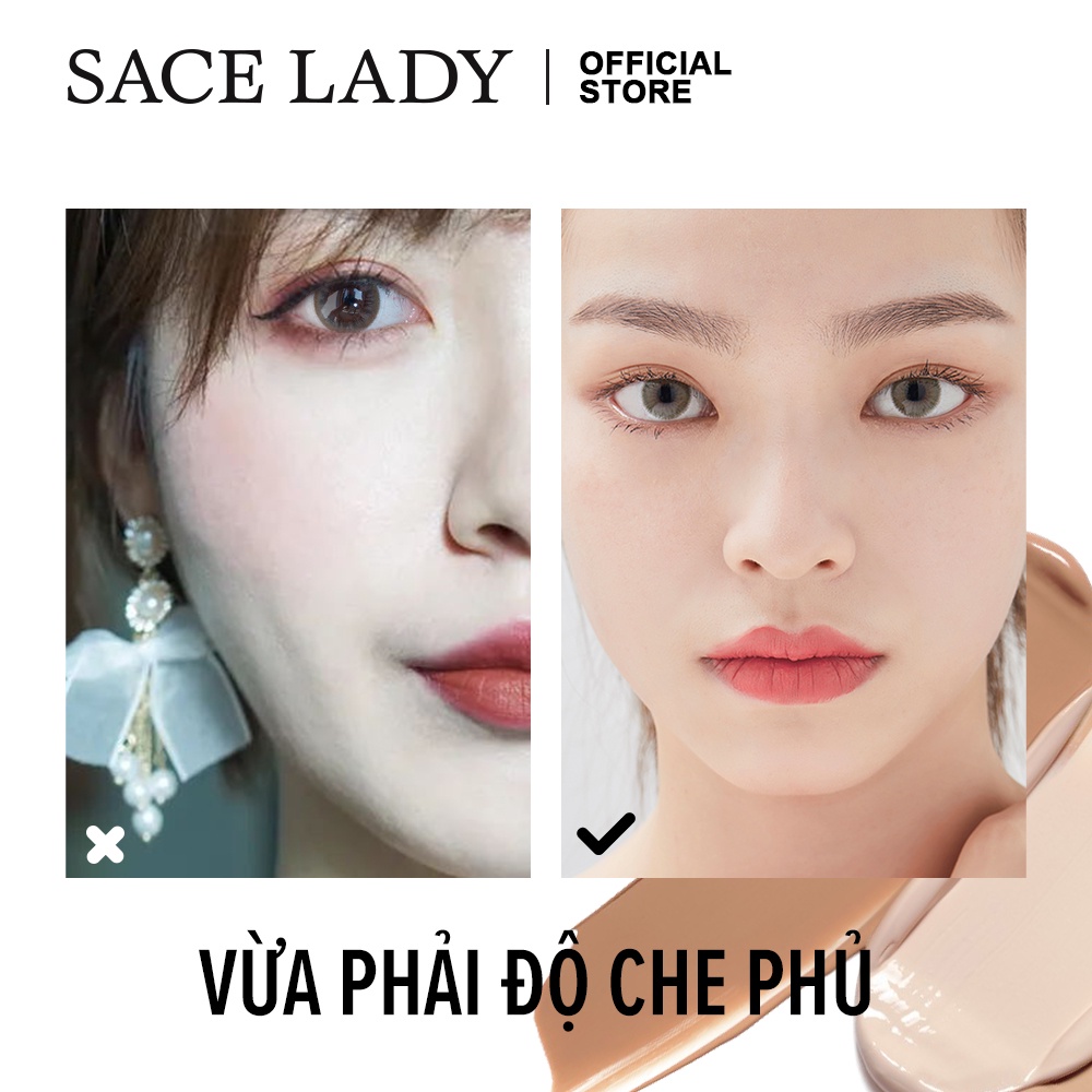 Kem Nền SACE LADY che khuyết điểm Chống Thấm Nước Lâu Trôi 15ml