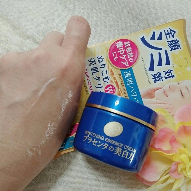 Kem Dưỡng Trắng Da Nhau Thai Cừu Meishoku Whitening Essence Cream 55g Nhật Bản