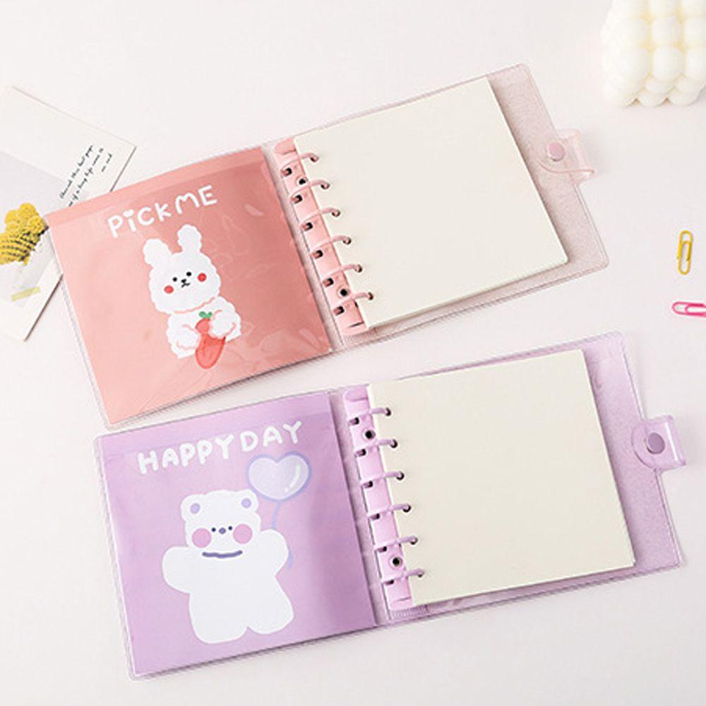 Sổ Tay MMLUCK Bìa Vuông Họa Tiết Hoạt Hình Kpop Agenda Lấp Lánh