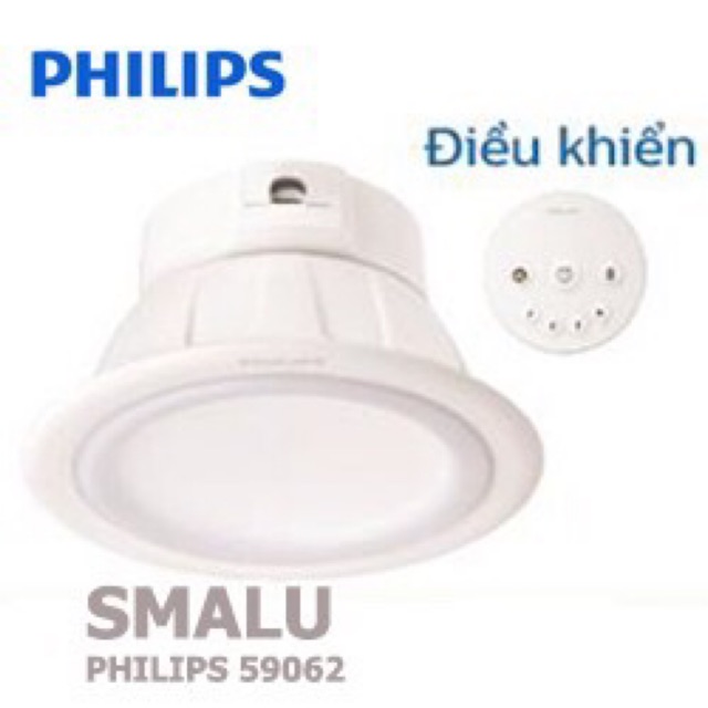 Đèn âm trần 59062 đổi màu điều khiển 9w Philips