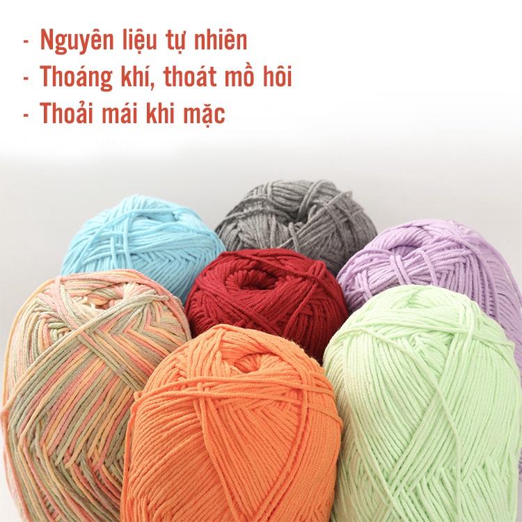 Len Milk Cotton 125gr (Loại 1) Mã 51 đến 103