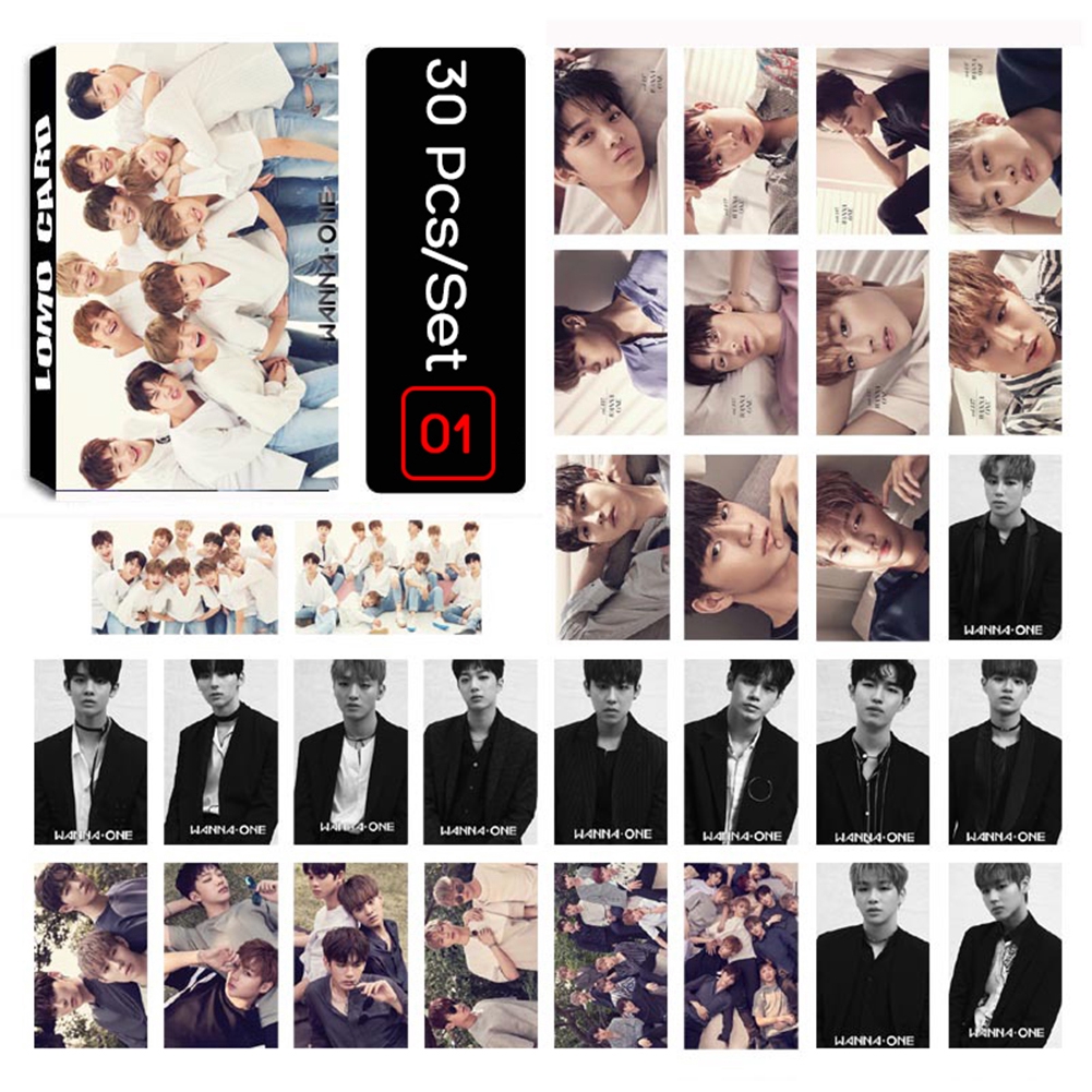Hộp 30 Ảnh Lomo Card Nhóm Nhạc Seventeen Exo Wanna One
