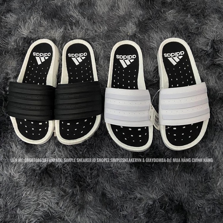 Dép Adidas Boost Chính Hãng FREESHIP Adidas Adilette Boost - Dép Quai Ngang Adilette Đế Boost Siêu Êm - Simple Sneaker