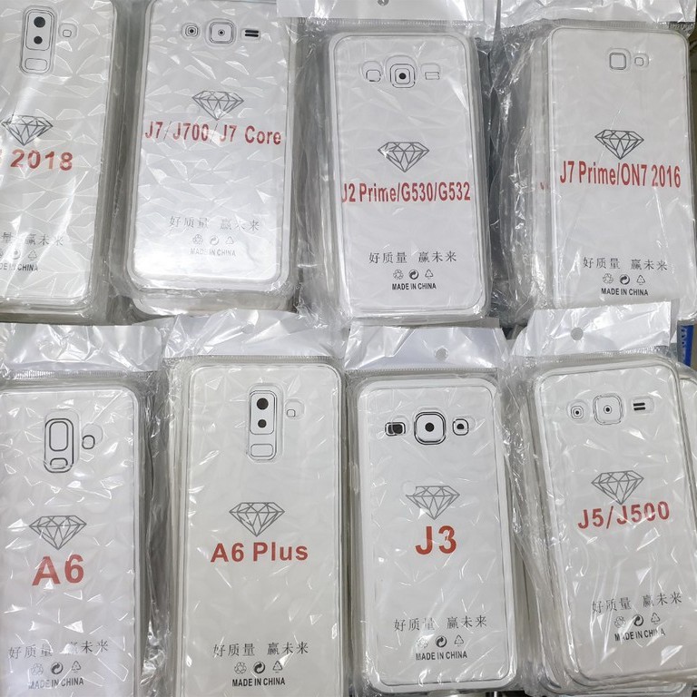 Ốp lưng Samsung trong suốt kim cương J5 2016 j510 J6 plus j4 j6 2018 j2 core