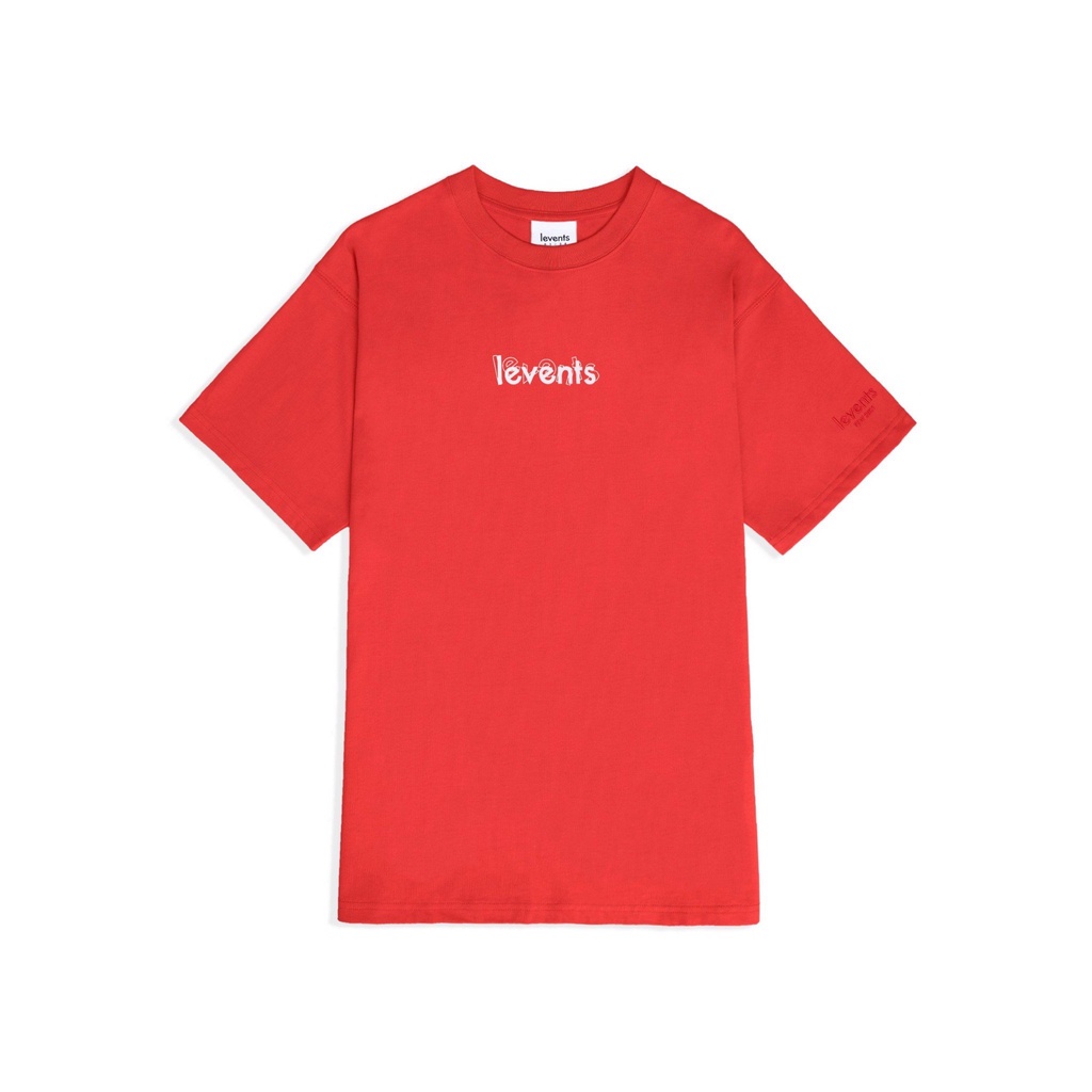 Áo Thun LEVENTS VELVET MINI POPULAR LOGO/ RED Tặng Kèm Túi Tote Hoặc Túi Giấy Khi Mua Từ 2SP Levents)