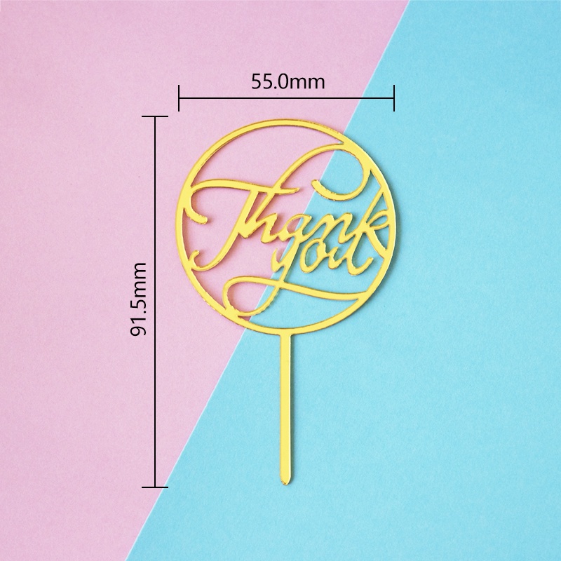 Set 10 que cắm trang trí bánh sinh nhật bằng acrylic mini