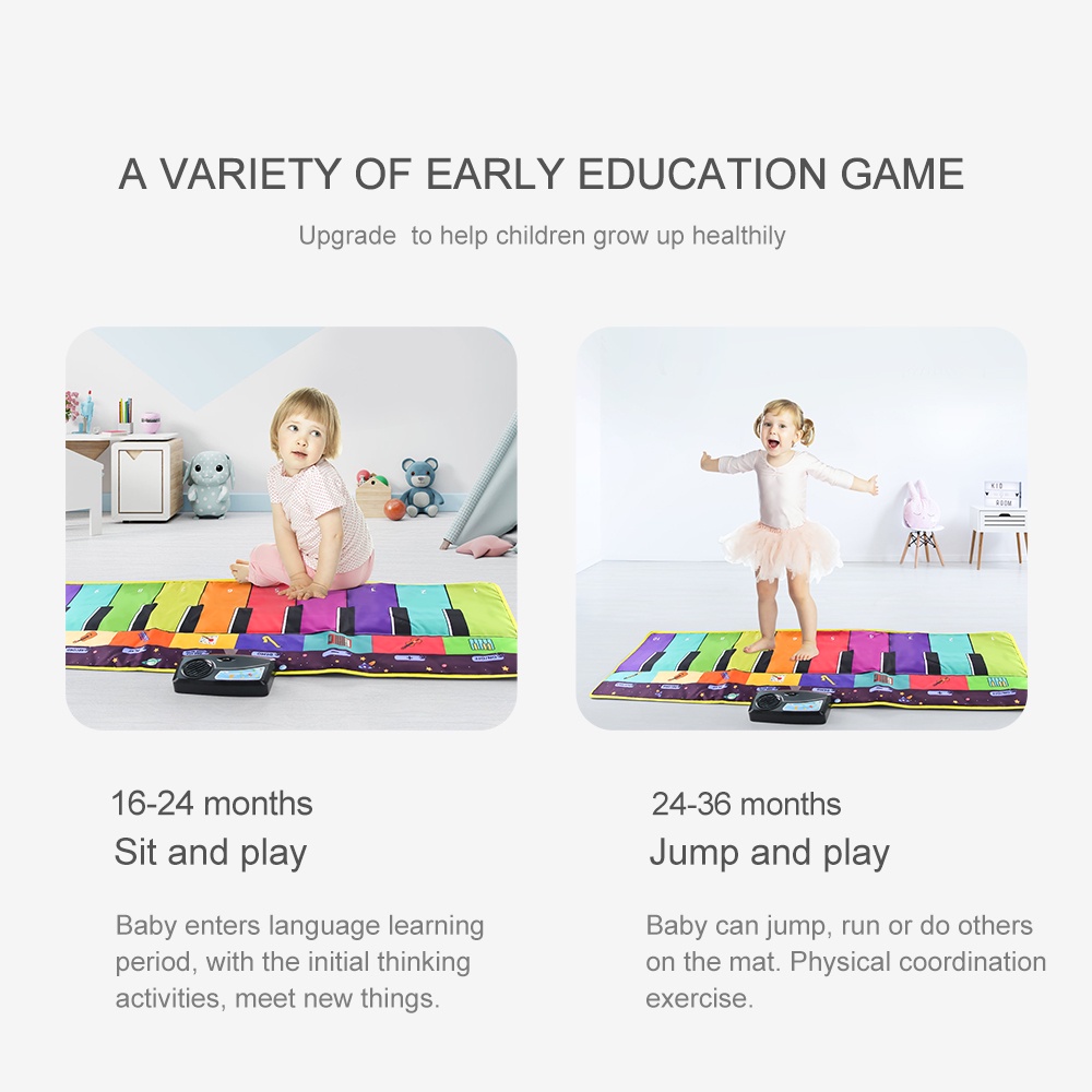 Thảm nhạc cụ Coolplay 110x36cm kèm 14 thẻ cho bé