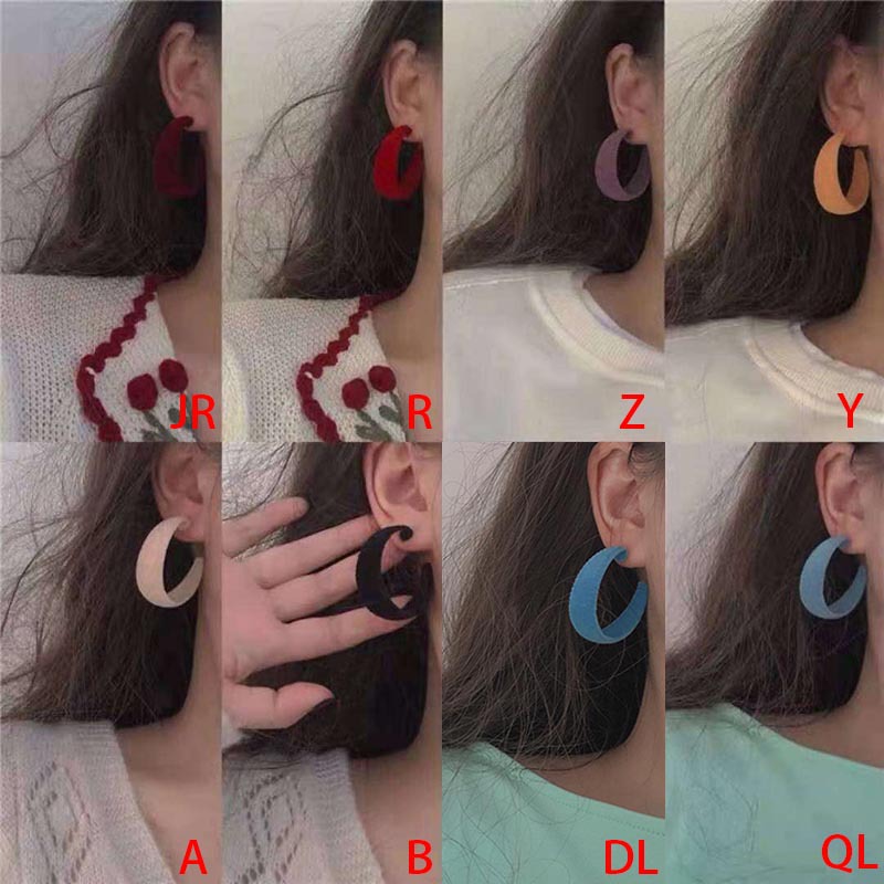 Khuyên Tai Thiết Kế Hình Chữ C Thời Trang Nữ Đơn Giản