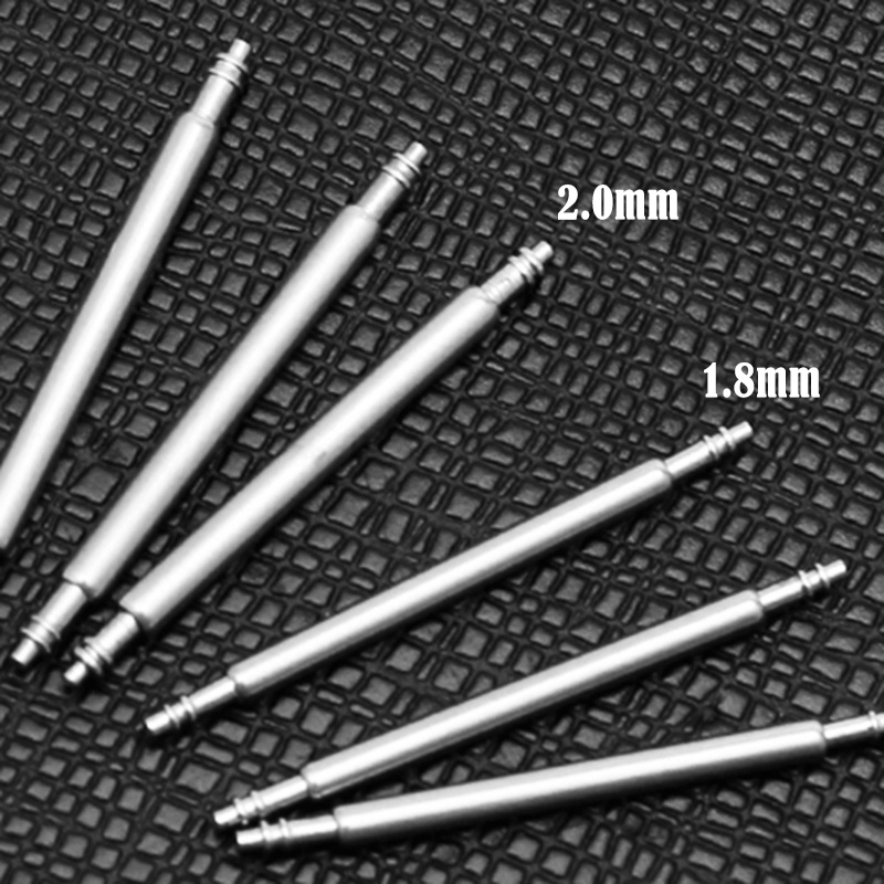 Set 15 Thanh Lò Xo Đồng Hồ Đeo Tay Đường Kính 2.0mm Dày 2mm Bằng Thép Không Gỉ