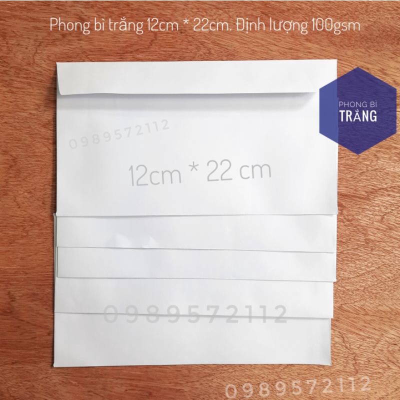 Phong bì trắng A6,A5 định lượng 100gsm