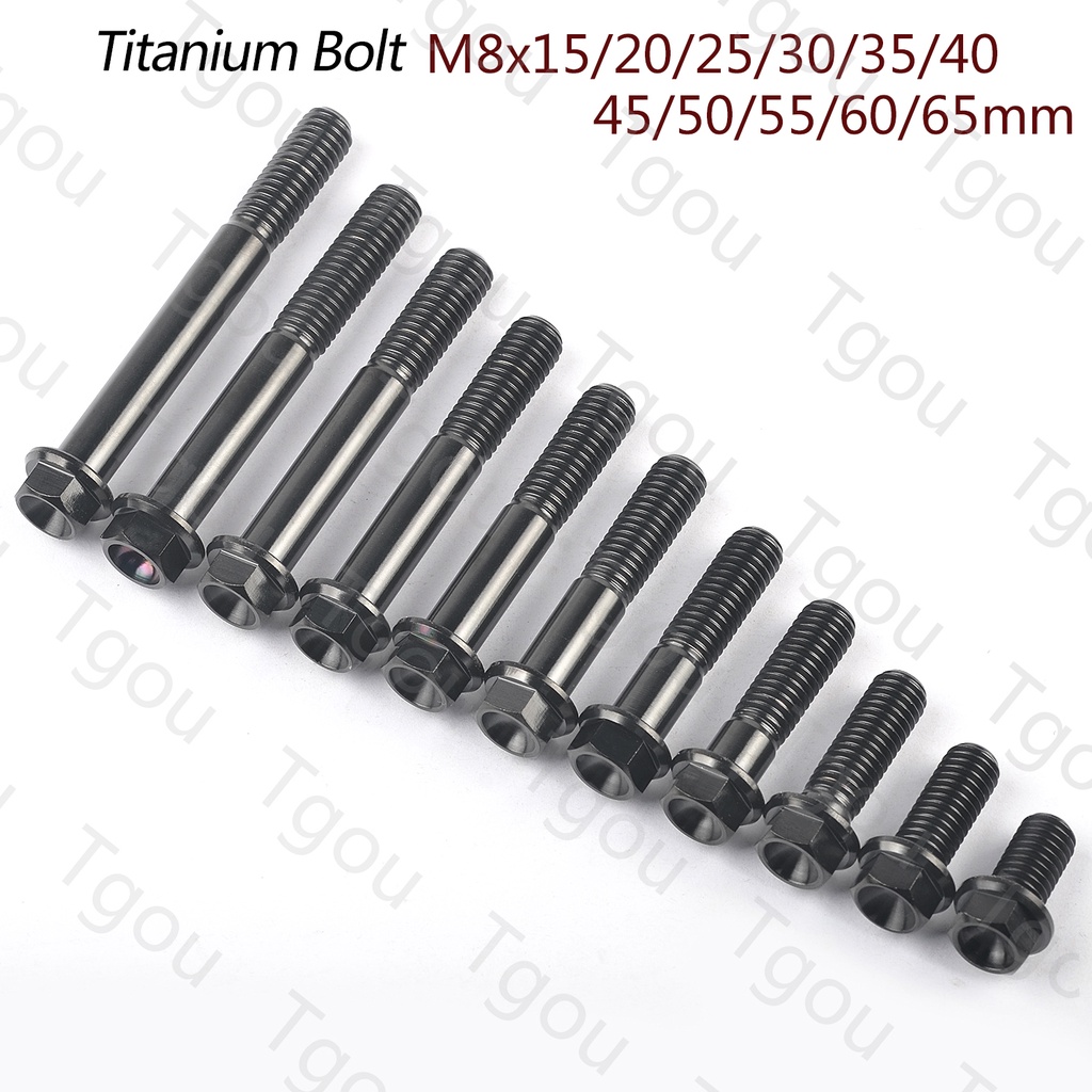 Bu Lông Lục Giác Bằng Titan Màu Đen 65mm M8x15 20 25 30 35 40 45 50 55 60