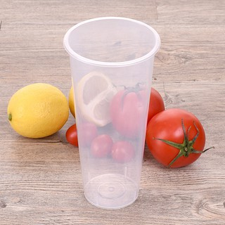 combo 100 Ly trà sữa nhựa PP 700ml nắp quay không dùng ống hút