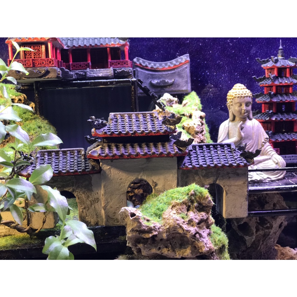 Cổng mini độc đáo - phụ kiện trang trí bể cá, tiểu cảnh, sân vườn, hòn non bộ