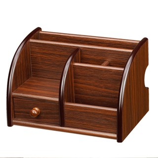 Hộp Đựng Bút Bằng Gỗ Đa Năng Để Bàn Phong Cách Retro