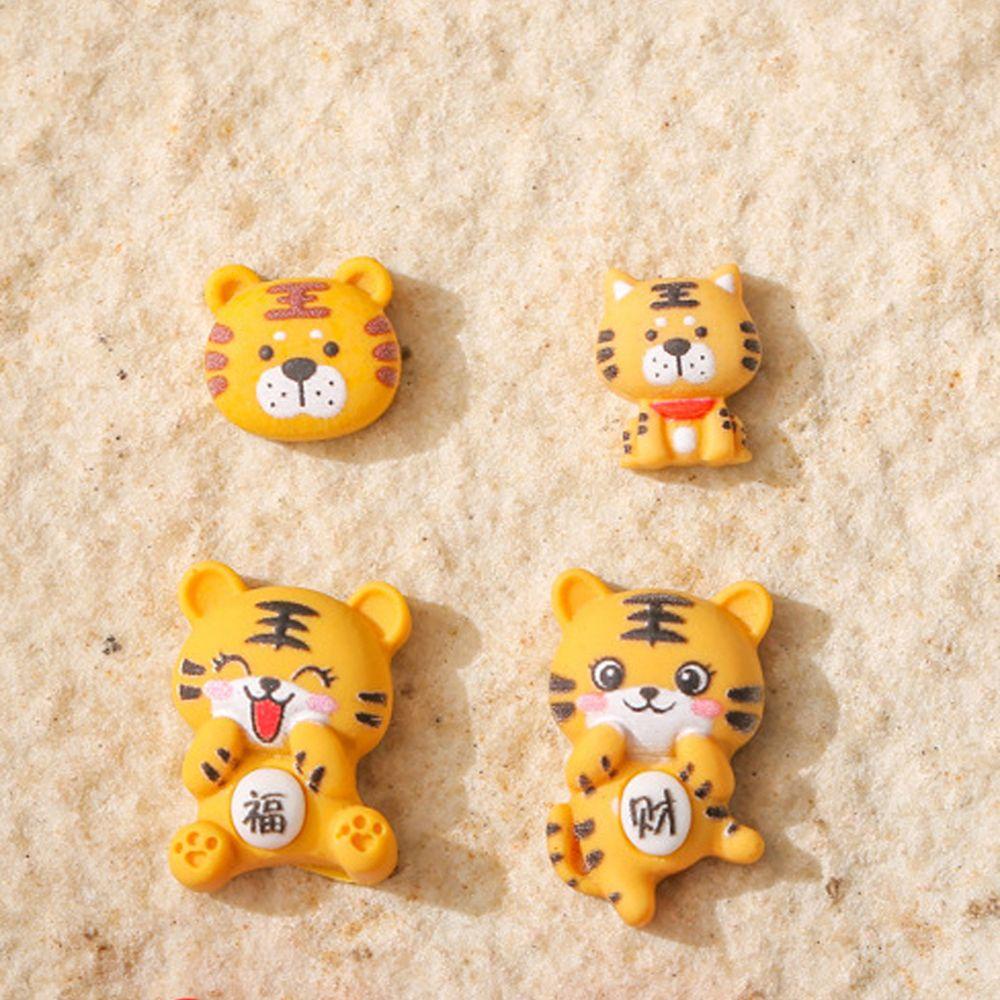 Phụ Kiện Trang Trí Móng Tay Hình Hổ Hoạt Hình Dễ Thương DIY