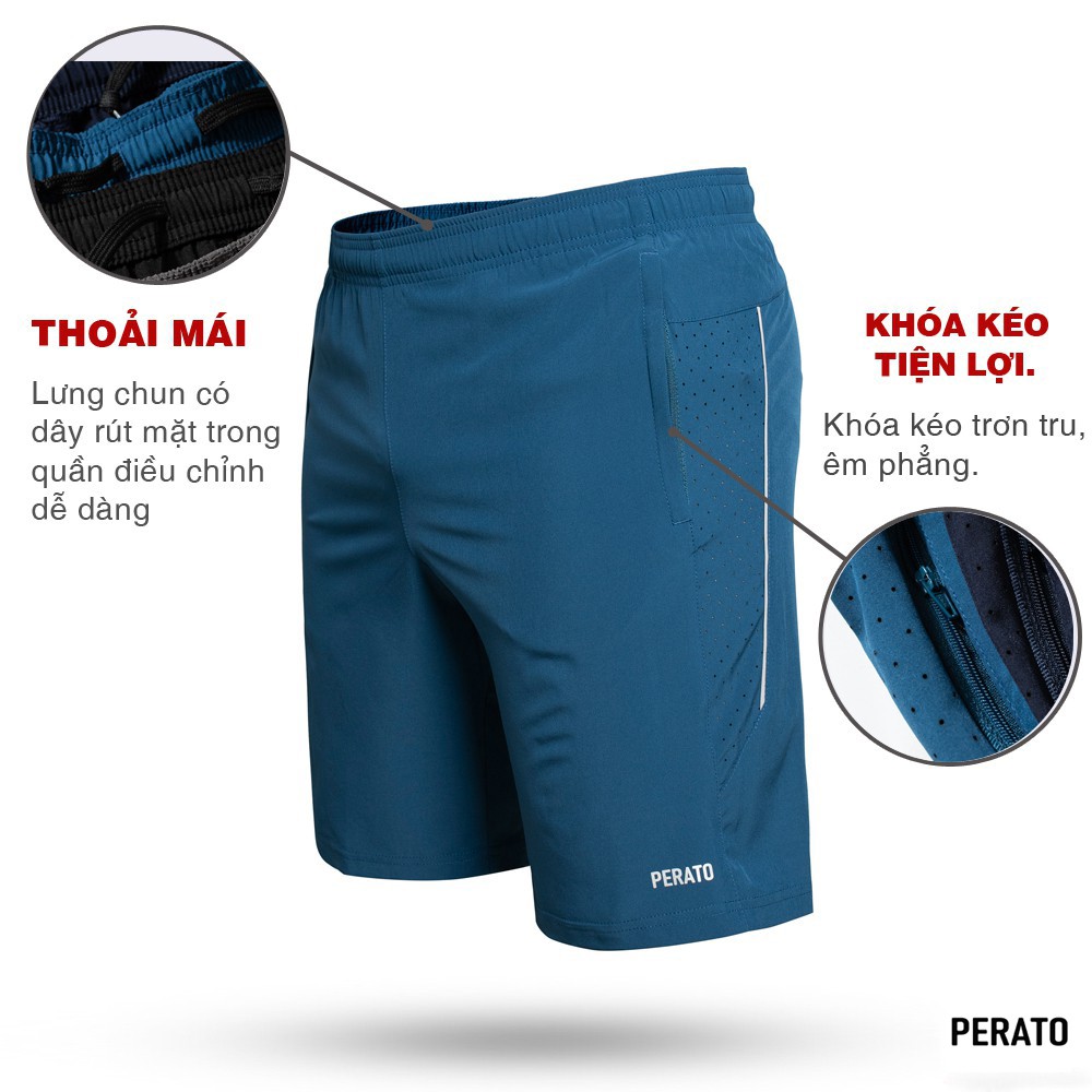 [Mã FAMALLT5 giảm 15% đơn 150K] Quần Đùi Nam PERATO (4 màu), Dáng Thể Thao, Siêu Nhẹ, Bền Màu, Ít Nhăn (QSGP21010-04) | BigBuy360 - bigbuy360.vn