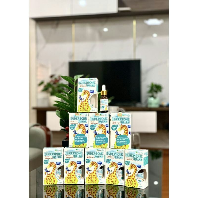 Vitamin SUPERBONE D3+K2 thực phẩm bổ sung DHA,D3, K2 giúp phát triển hệ xương cho