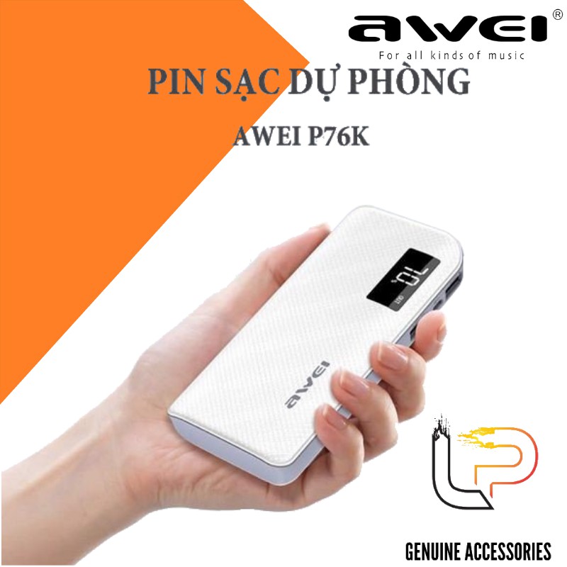 Pin Sạc Dự Phòng 10000mAh Awei P76K