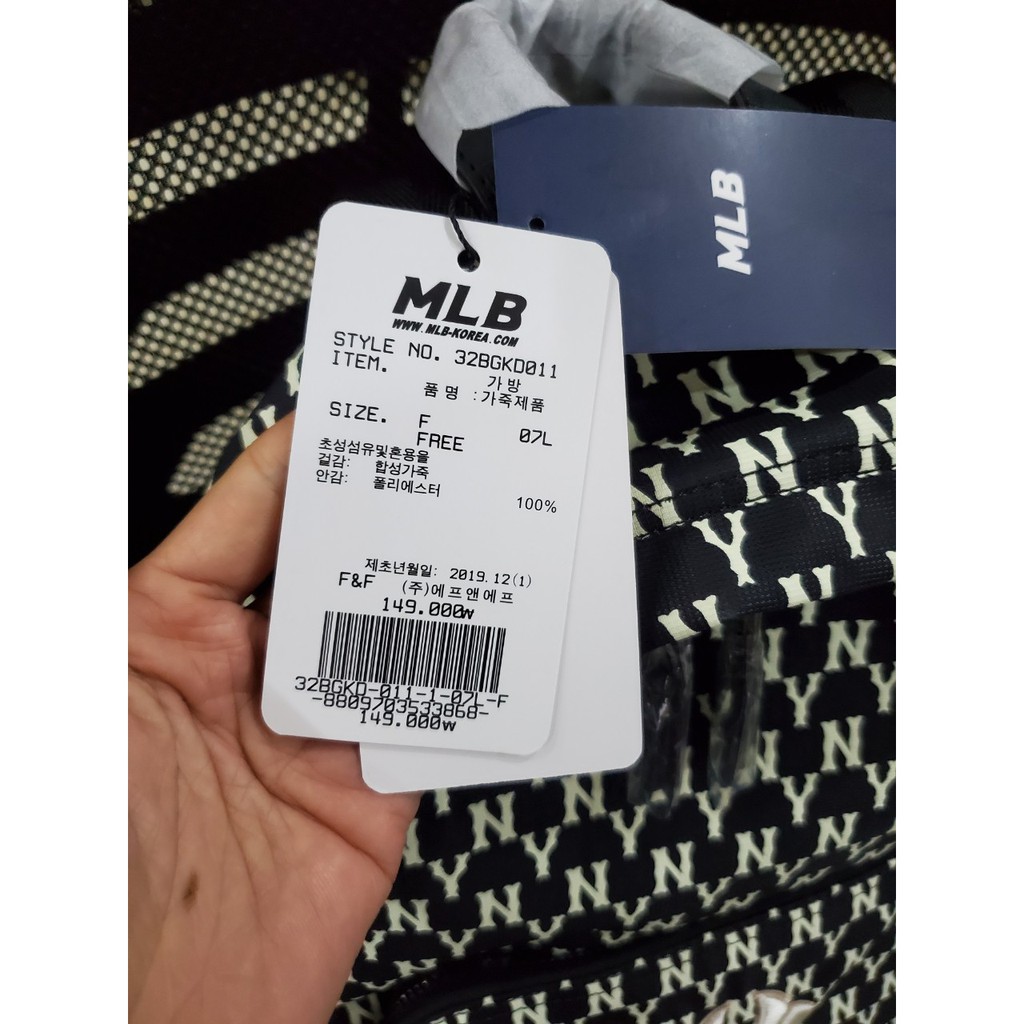 [HÀNG SẴN] Ba lô thêu đầy đủ tiêu chuẩn MLB mới của Hàn Quốc chính hãng NY cổ điển đi học nam và nữ đeo chéo