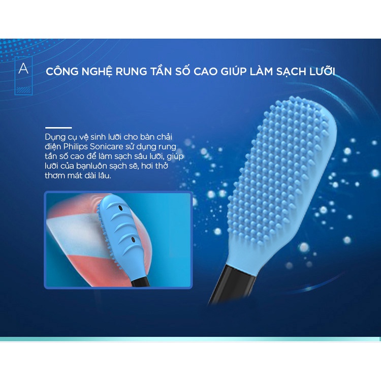 Dụng cụ chải lưỡi dành cho bàn chải điện Philips Sonicare