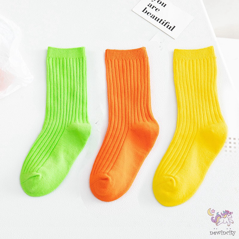 Bộ 3 Đôi Tất Cotton Thời Trang Mùa Thu Hàn Quốc Cho Bé