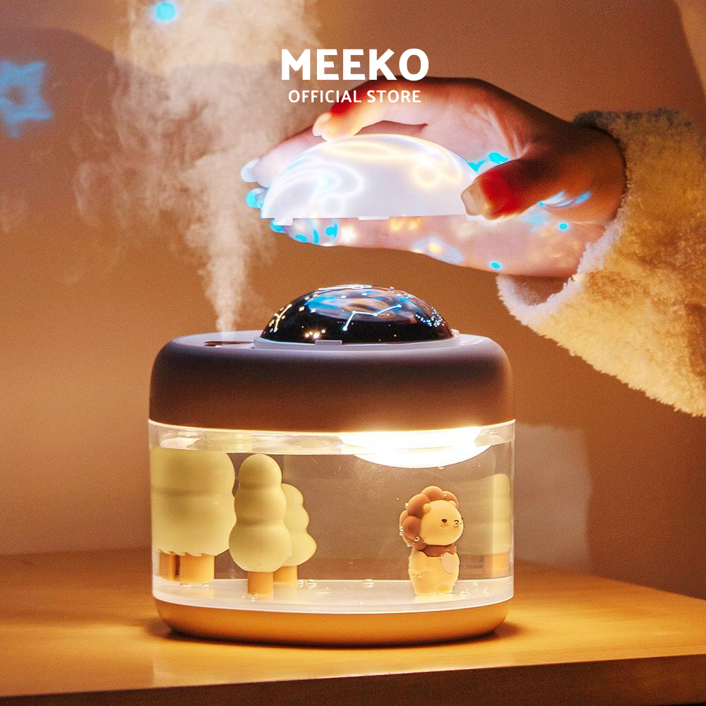 Máy phun sương kiêm đèn chiếu sao lấp lánh và đèn ngủ Mizy MEEKO