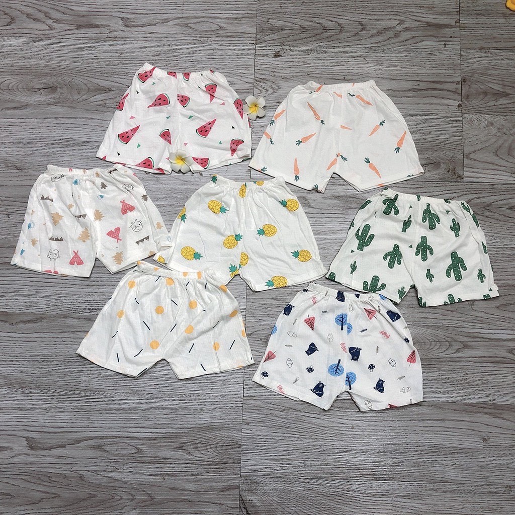 Quần đùi vải cotton giấy siêu thoáng mát cho bé trai, bé gái (LẺ 1 QUẦN)