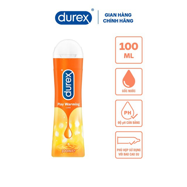 Gel bôi trơn tạo độ ẩm cao cấp Durex Play Warming - 100ml