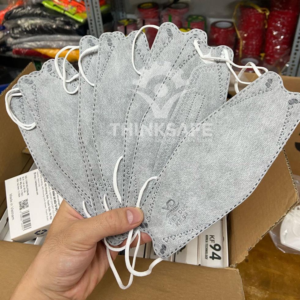Khẩu trang KF94 chính hãng Việt Đức, công nghệ Hàn Quốc chống bụi kháng khuẩn 4 Lớp [Hộp 10 cái] , 3 màu
