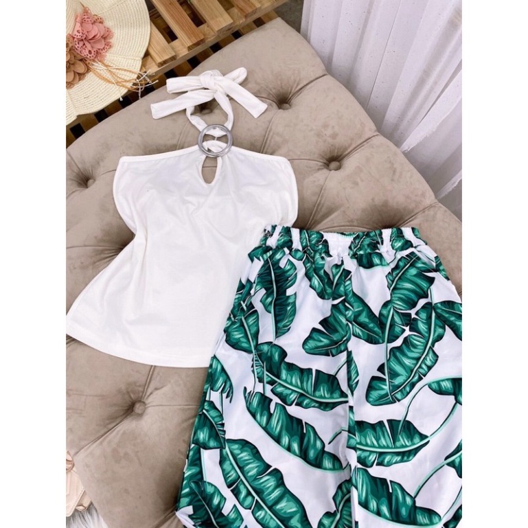 Sét Áo Yếm Quần Xuông Hoa