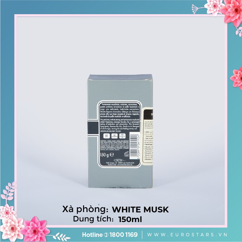 [Nhập MYPHMP3 giảm giá sốc] Xà phòng nước hoa Tesori d'Oriente White Musk 200g - Nhập khẩu Italya 100% | BigBuy360 - bigbuy360.vn