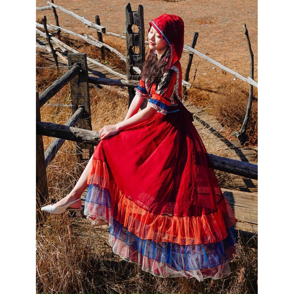 VÁY MAXI THỔ CẨM ĐI BIỂN💃FREE SHIP 💃YÊU LÀ RẤT YÊU ♥️ | BigBuy360 - bigbuy360.vn