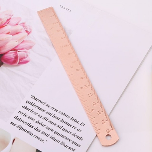 Bút / thước kẻ/ kéo rose gold kim tuyến / kim cương