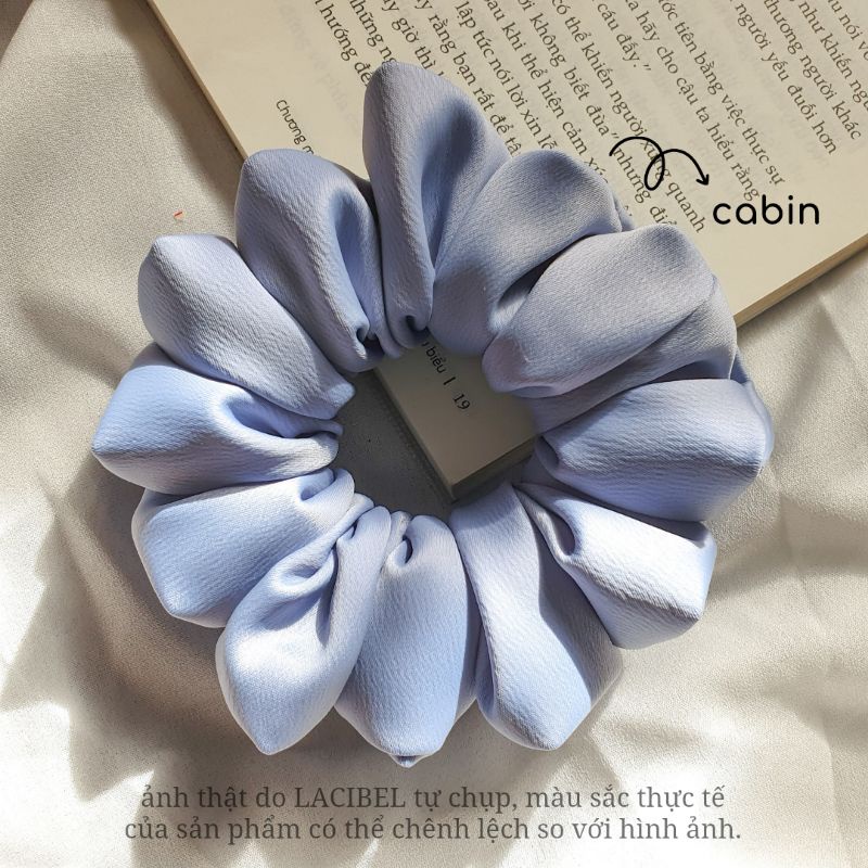 Dây buộc tóc LACIBEL scrunchies vải lụa nhún mềm mại