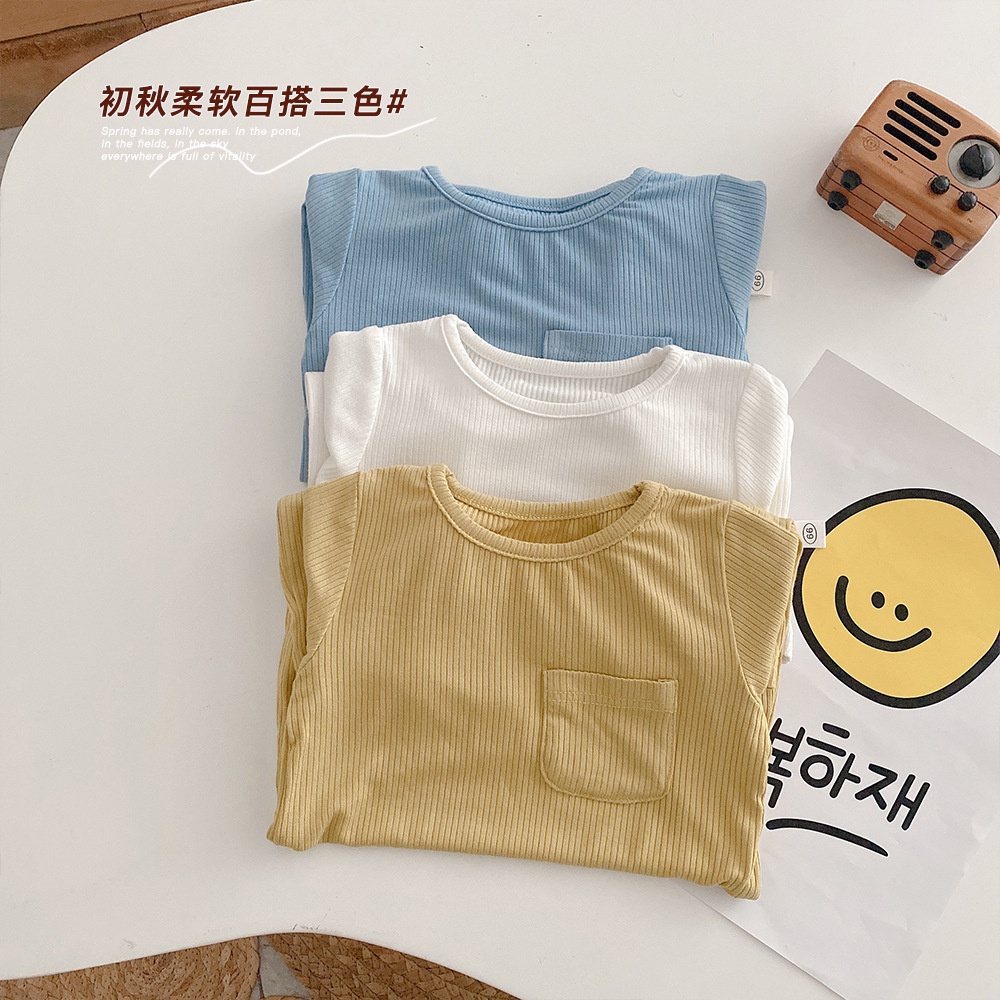 Áo liền quần tay dài màu sắc đơn giản thoải mái dành cho bé sơ sinh