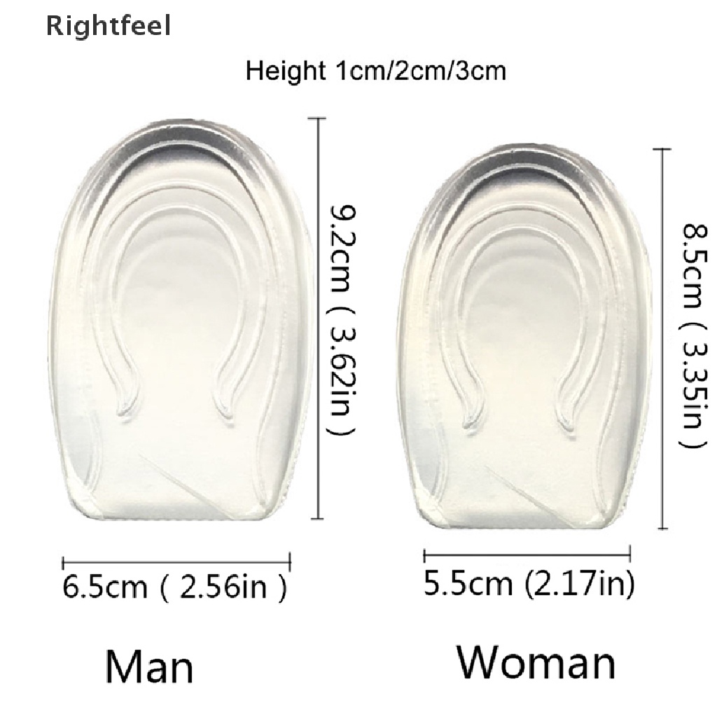 1 Cặp Đế Silicone Độn Giày Tăng Chiều Cao Cho Nam Nữ