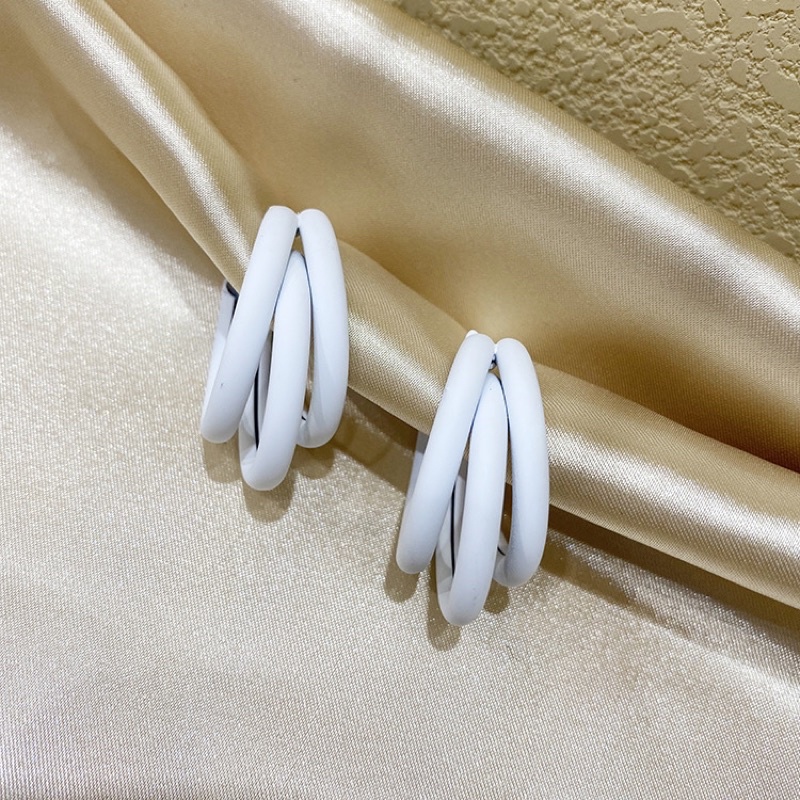 bông tai 3 cạnh nhiều màu sắc , khuyên tai cá tính full colour phong cách hàn quốc